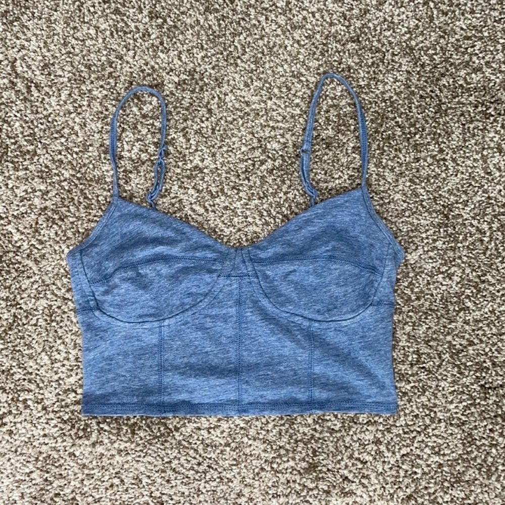 Garage Blue Cropped Tank